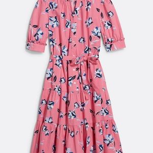 Pink floral Draper James midi dress